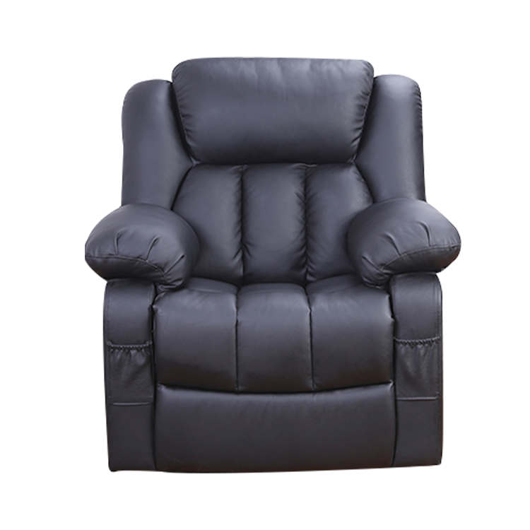 Black custom single leather recliner