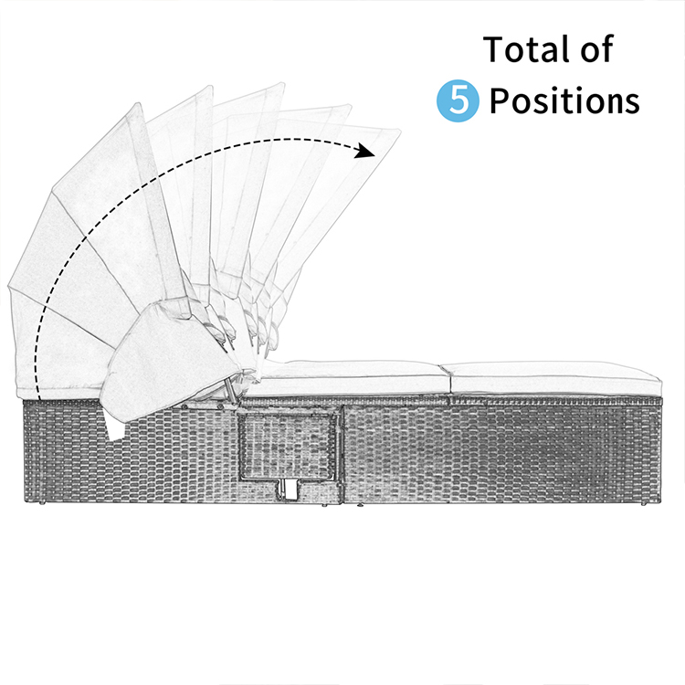 White adjustable beach lounge chair