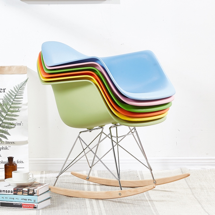 Wholesale wooden plastic rocking chair