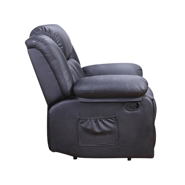 Black custom single leather recliner