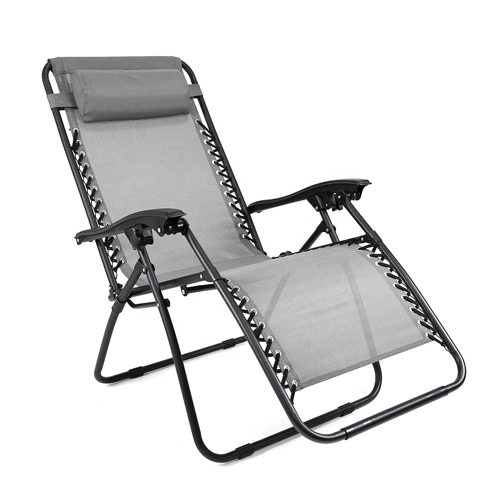 Modern folding lounge chair with pillow