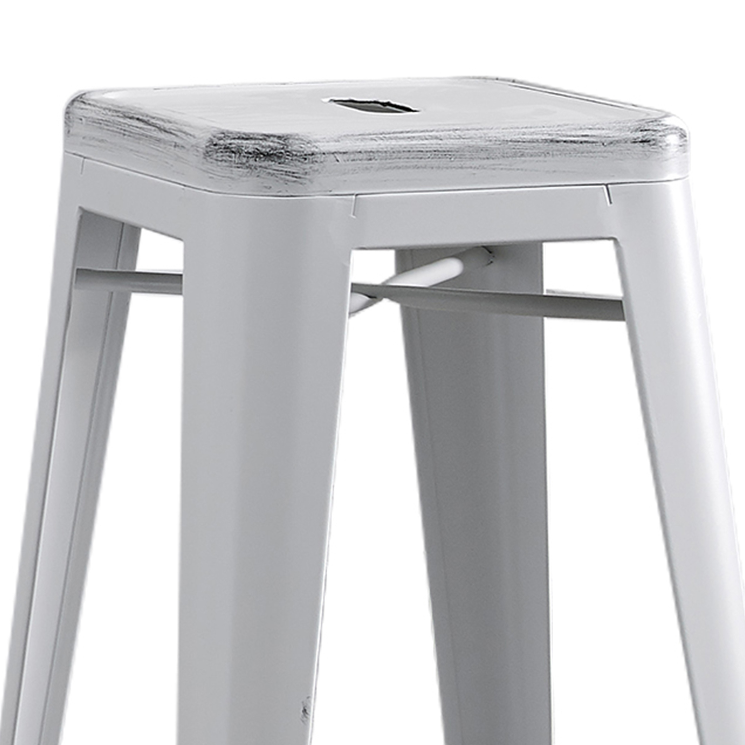 Square outdoor plastic bar stool