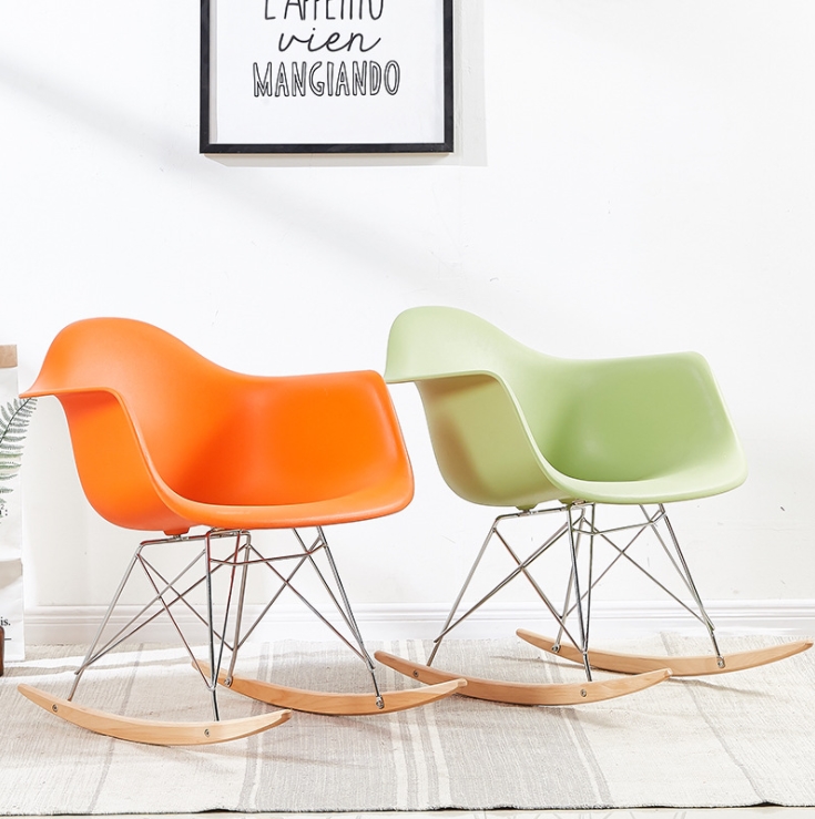 Wholesale wooden plastic rocking chair