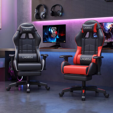 Ergonomic Gaming Chair for Dorm and Office with Adjustable Height and Lumbar Support