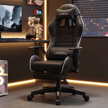 Ergonomic Gaming Chair for Dorm and Office with Adjustable Height and Lumbar Support