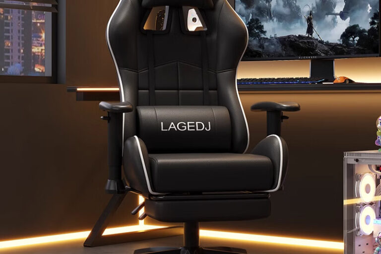 Ergonomic Gaming Chair for Dorm and Office with Adjustable Height and Lumbar Support