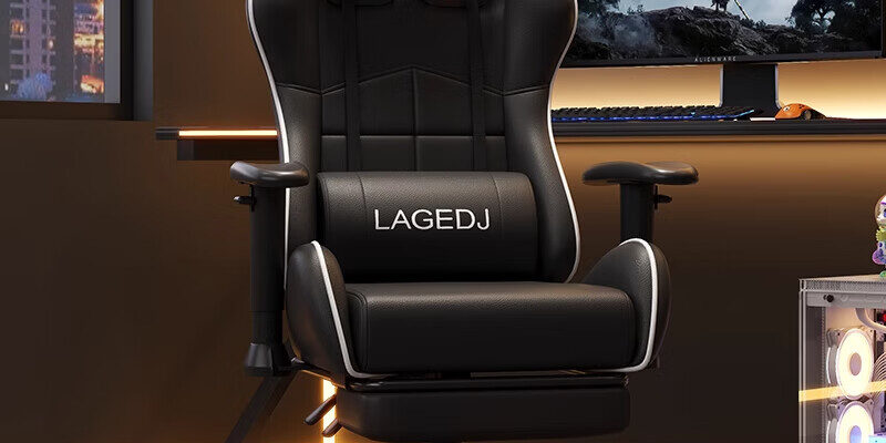 Ergonomic Gaming Chair for Dorm and Office with Adjustable Height and Lumbar Support
