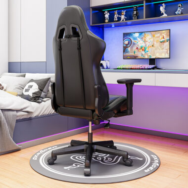 Ergonomic gaming chair with racing style, adjustable height and armrests for comfort