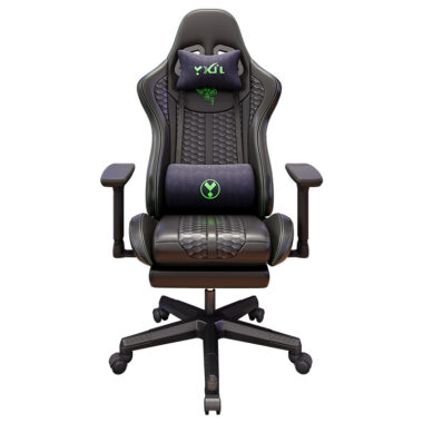 Ergonomic gaming chair with racing style, adjustable height and armrests for comfort