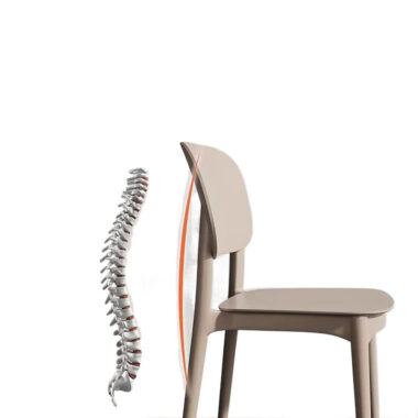 Modern Nordic Plastic Dining Chair with Backrest for Home and Restaurant