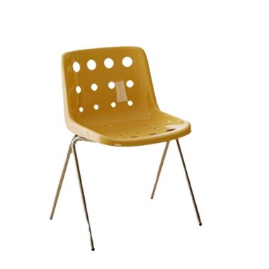 INS Style Cream Plastic Dining Chair with Backrest
