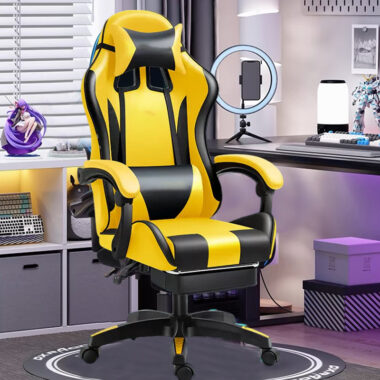 Ergonomic Reclining Gaming Chair for Office and Home with Adjustable Features