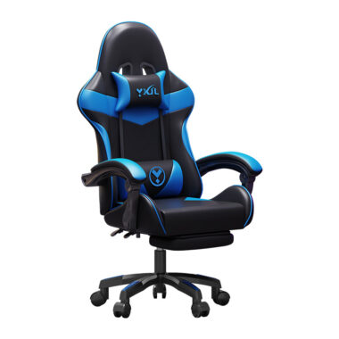  Ergonomic Gaming Chair with Footrest and Reclining Back for Office and Gaming
