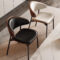 Italian minimalist bentwood solid wood dining chair for office and cafe seating