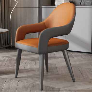 Italian style PU leather dining chair for home and hotel wholesale