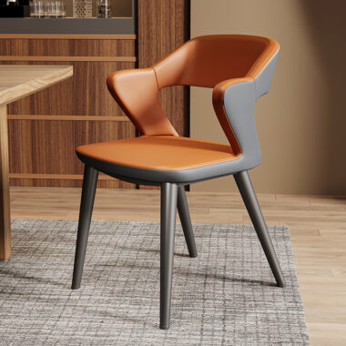  Luxury comfortable dining chair with ergonomic backrest for home use