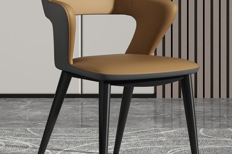 Luxury comfortable dining chair with ergonomic backrest for home use