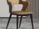Luxury comfortable dining chair with ergonomic backrest for home use
