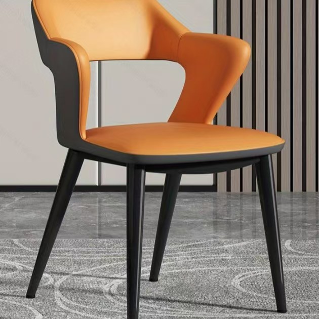 Luxury comfortable dining chair with ergonomic backrest for home use