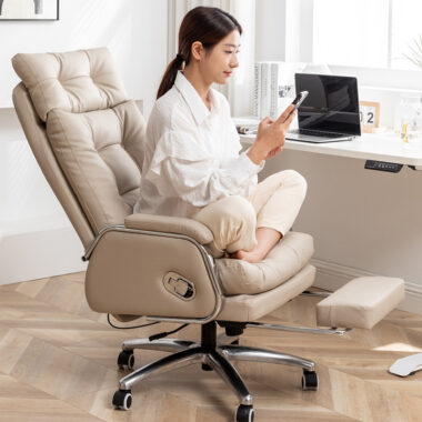 Leather Reclining Executive Office Chair with Sofa Comfort
