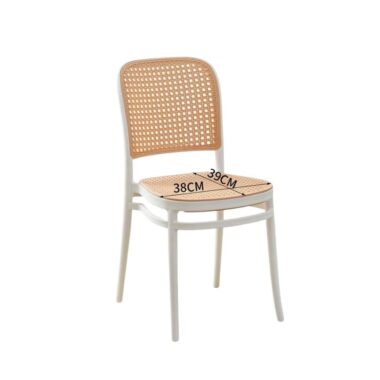 Image Alt: Nordic Style Plastic Dining Chairs with Backrest
