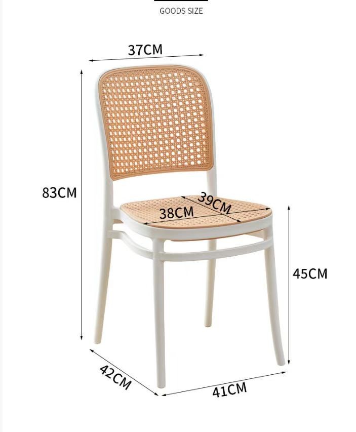 Image Alt: Nordic Style Plastic Dining Chairs with Backrest
