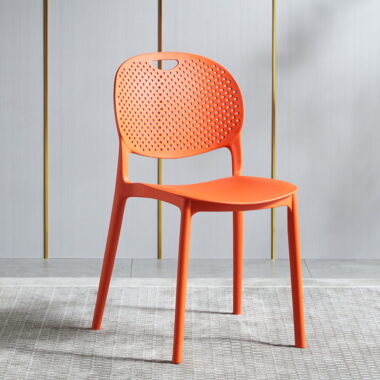 Nordic Plastic Dining Chairs with Backrest for Home and Restaurant Use