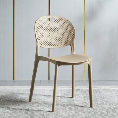 Nordic Plastic Dining Chairs with Backrest for Home and Restaurant Use
