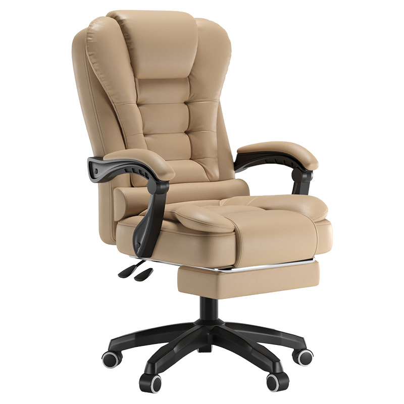 Reclining Executive Office Chair with Footrest and Padded Back