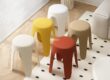 Stackable thickened round plastic stool for home and commercial use
