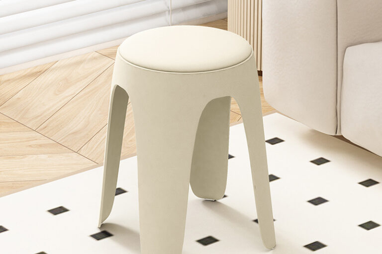 Stackable thickened round plastic stool for home and commercial use