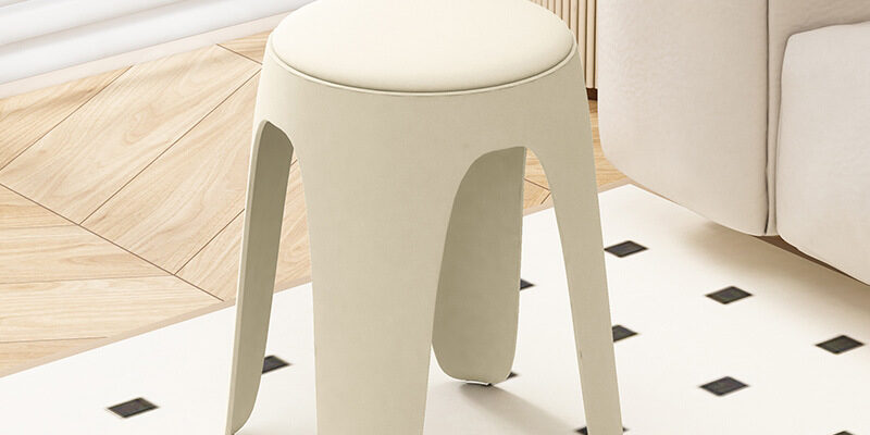Stackable thickened round plastic stool for home and commercial use