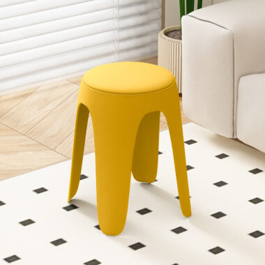 Stackable thickened round plastic stool for home and commercial use