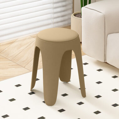 Stackable thickened round plastic stool for home and commercial use
