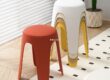 Stackable thickened round plastic stool for home and commercial use